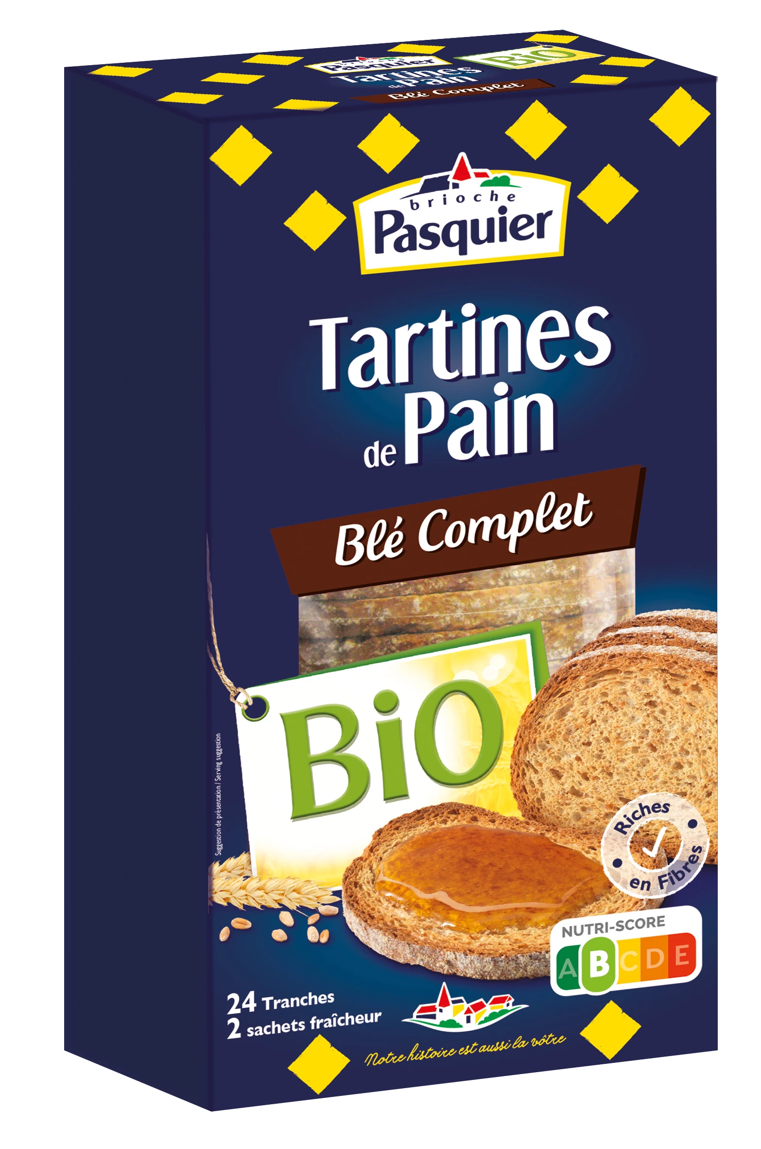 Bio-Vollkornbrottoast 240g - PASQUIER