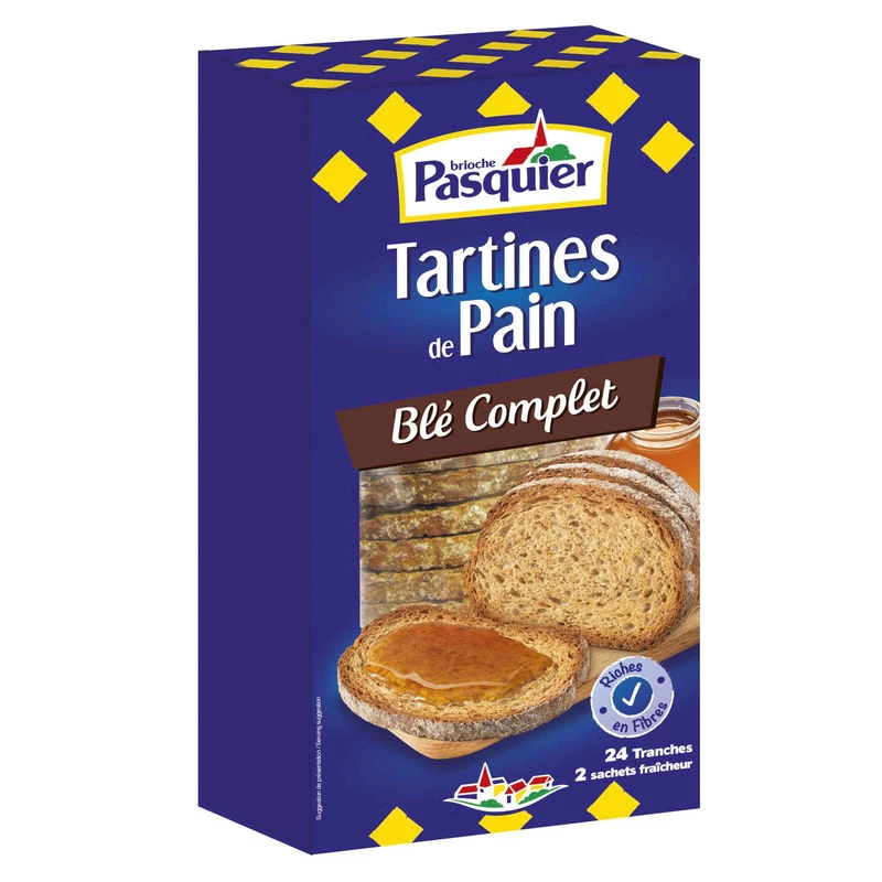 Tartines de Pain Blé Complet 240g  - PASQUIER