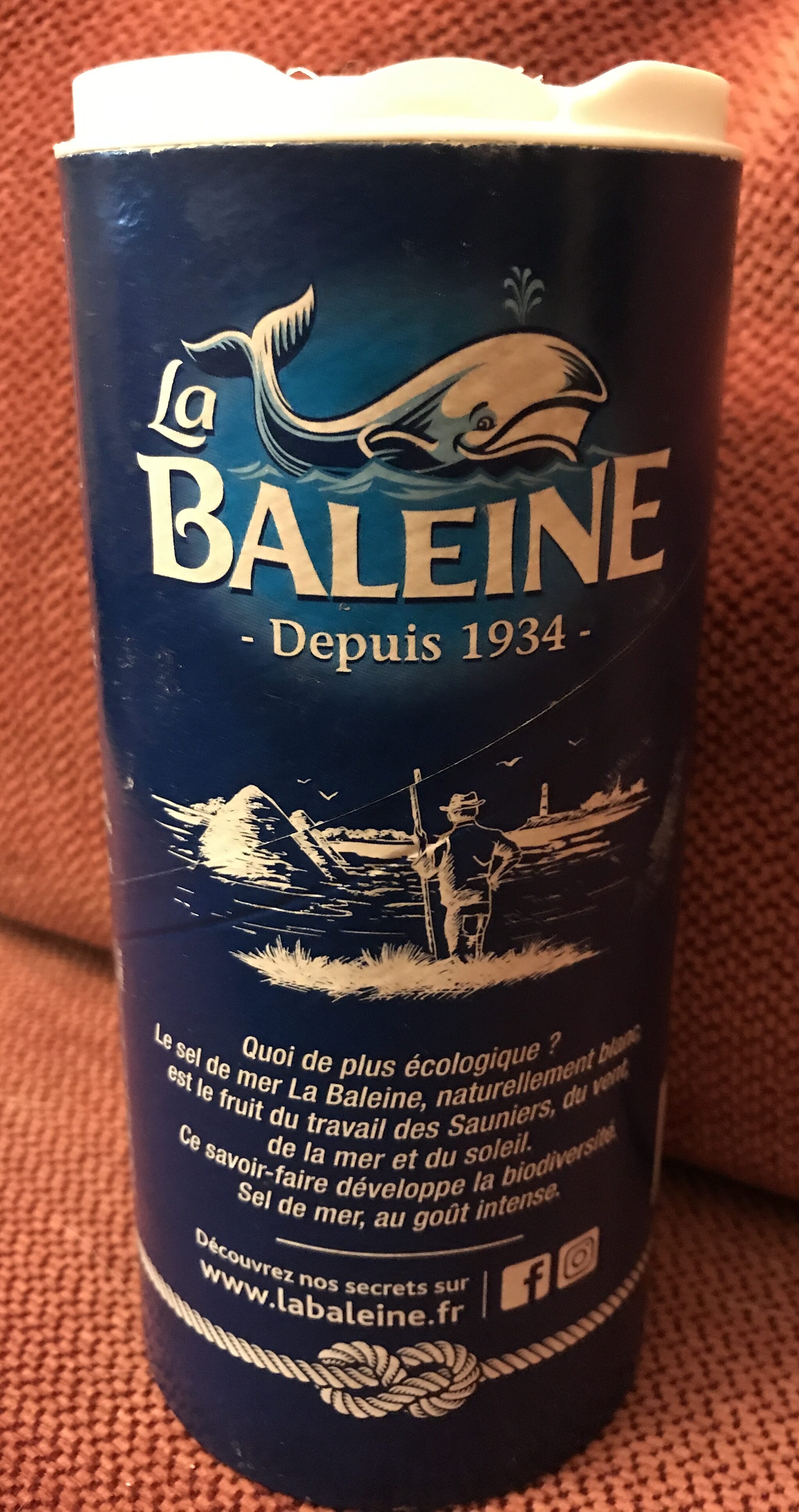 Sal iodado e fluorizado fino 600g - LA BALEINE
