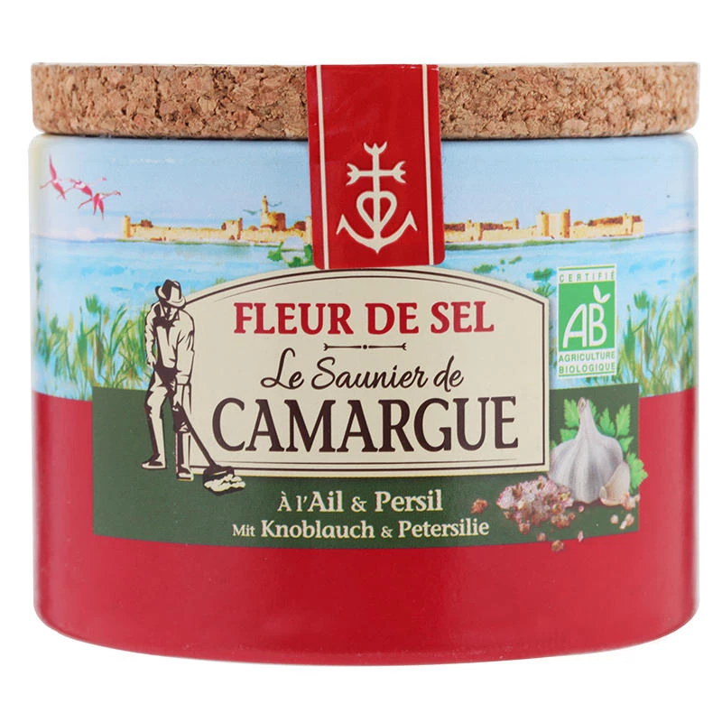 Fleur De Sel Knoblauch und Petersilie Bio 125g – Le Saunier de Camargue