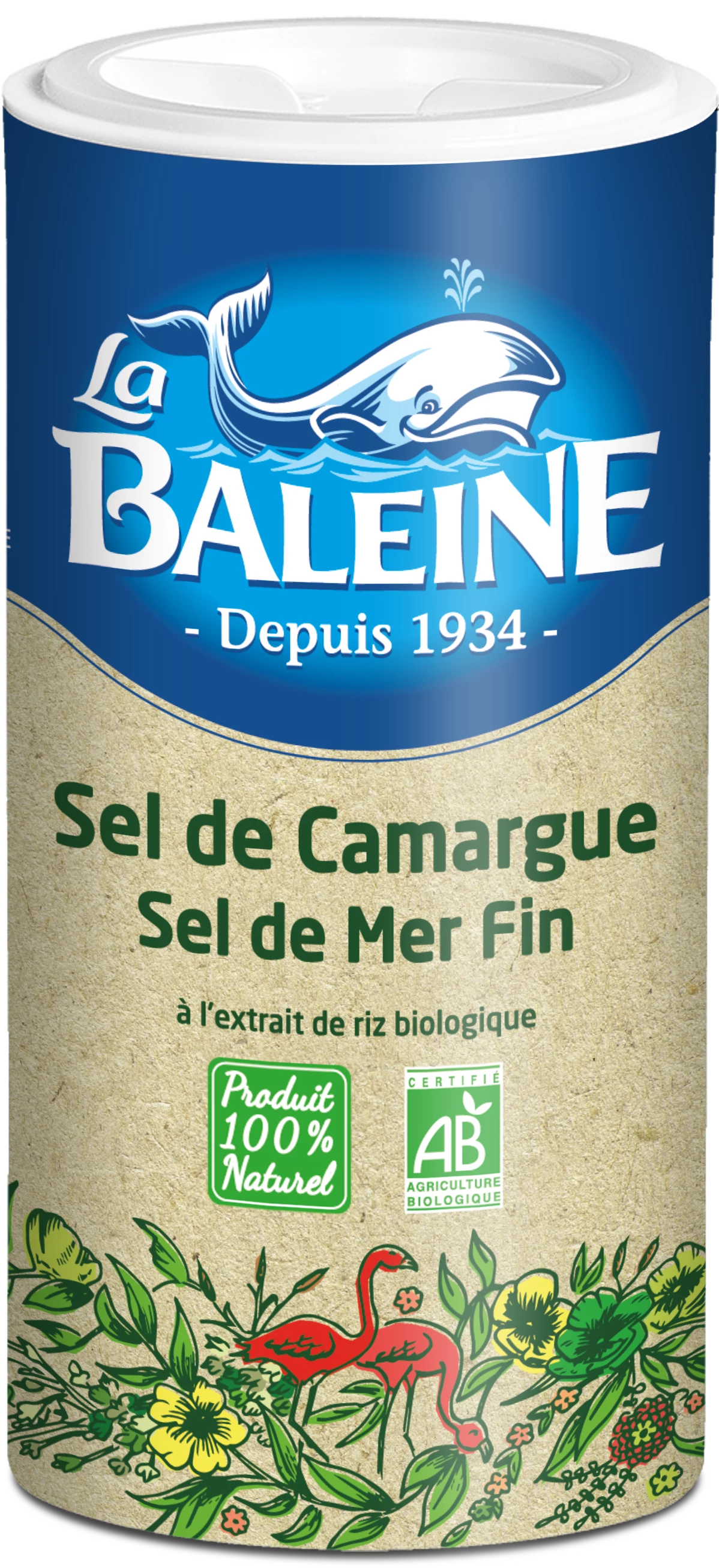 Sel de Camargue à l'extrait de riz Bio 250g - LA BALEINE