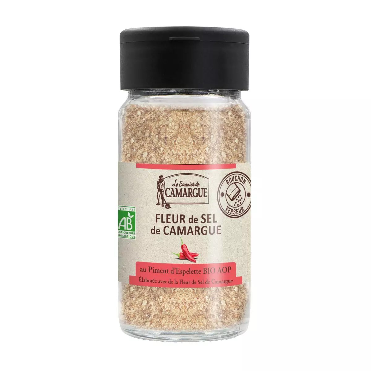 Fleur De Sel Piment D'espelette Bio 80g - Le saunier de camargue