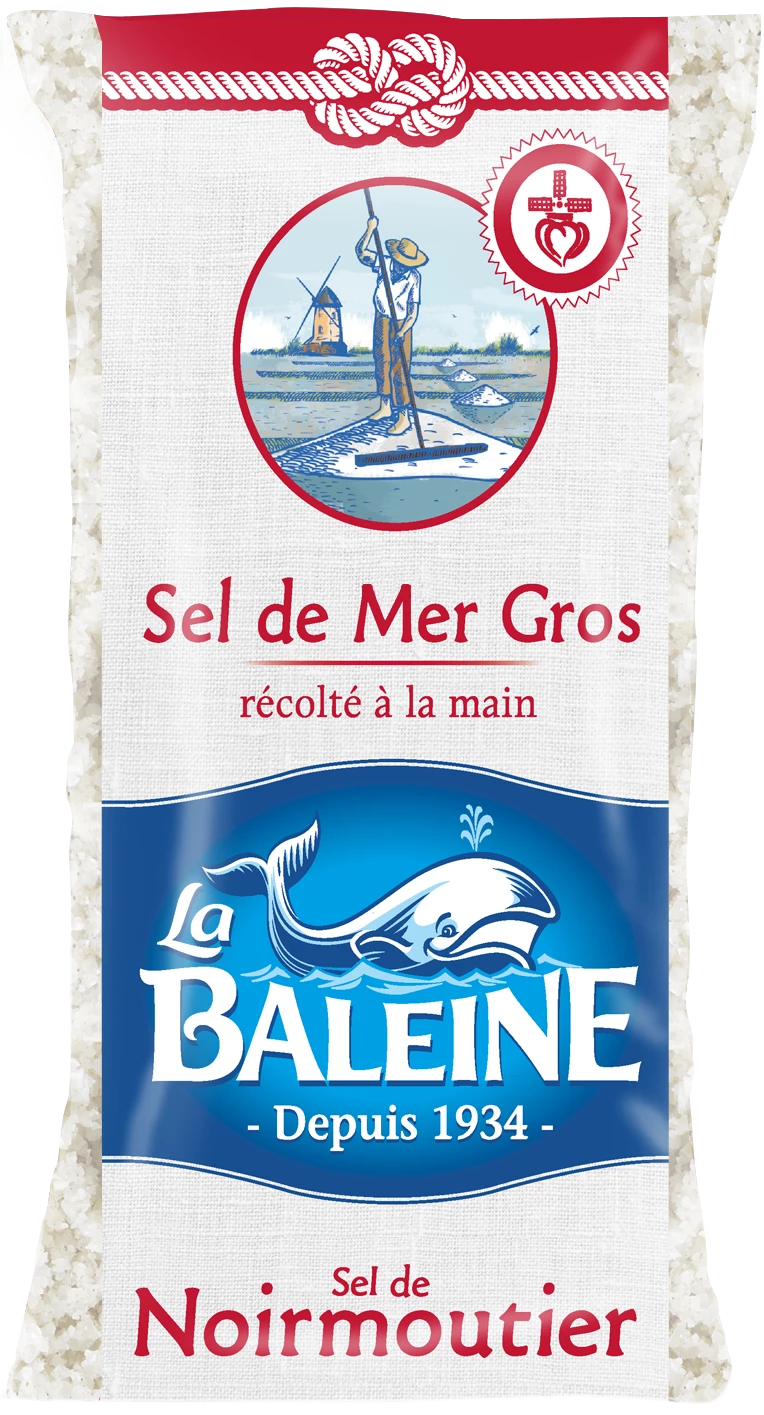 نويرموتير ملح خشن، 800 جرام - LA BALEINE