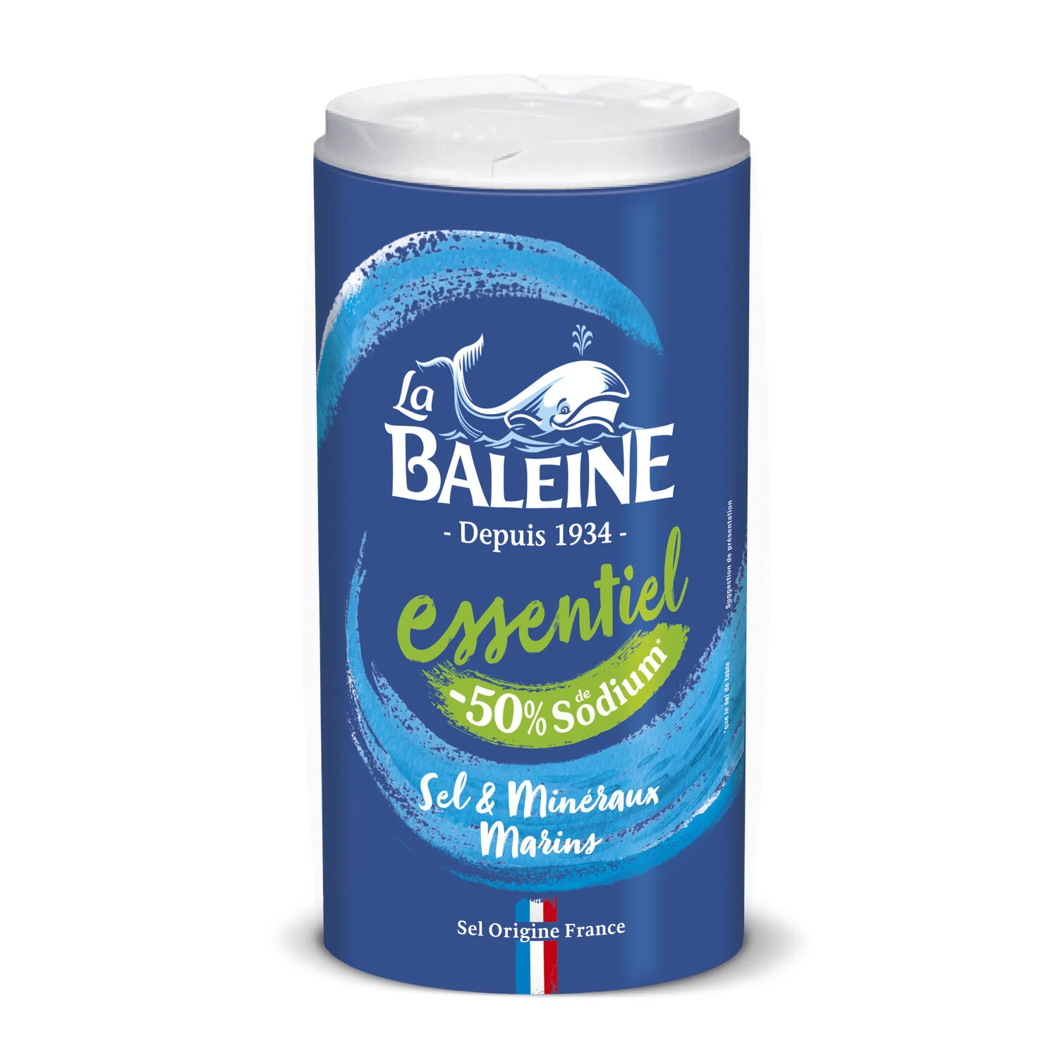 Незаменимая мелкая соль -30% натрия 350г - LA BALEINE