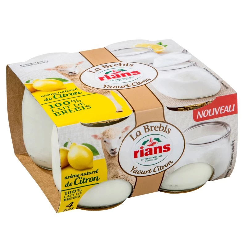 Yaourt Brebis Citron 4x115g - RIANS