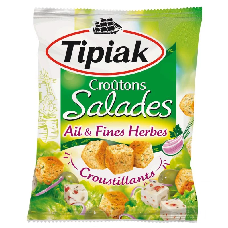 Knoflook/Kruidencroutons voor Salade 50g - TIPIAK