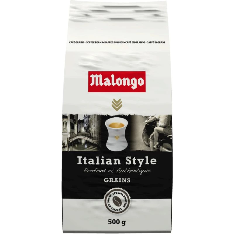 Café en grano estilo italiano 500g - MALONGO