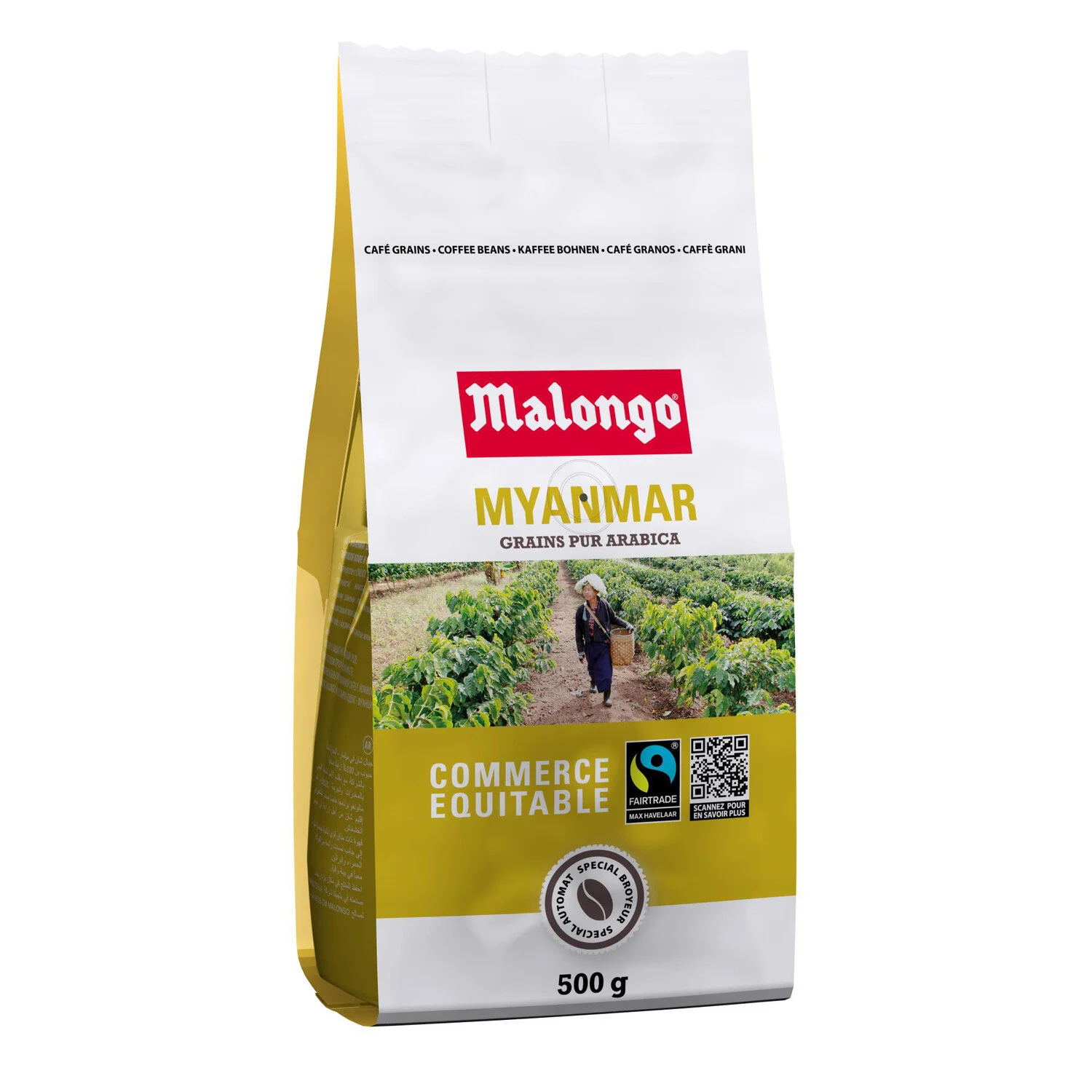 Café En Grains Pur Arabica 500g -malongo