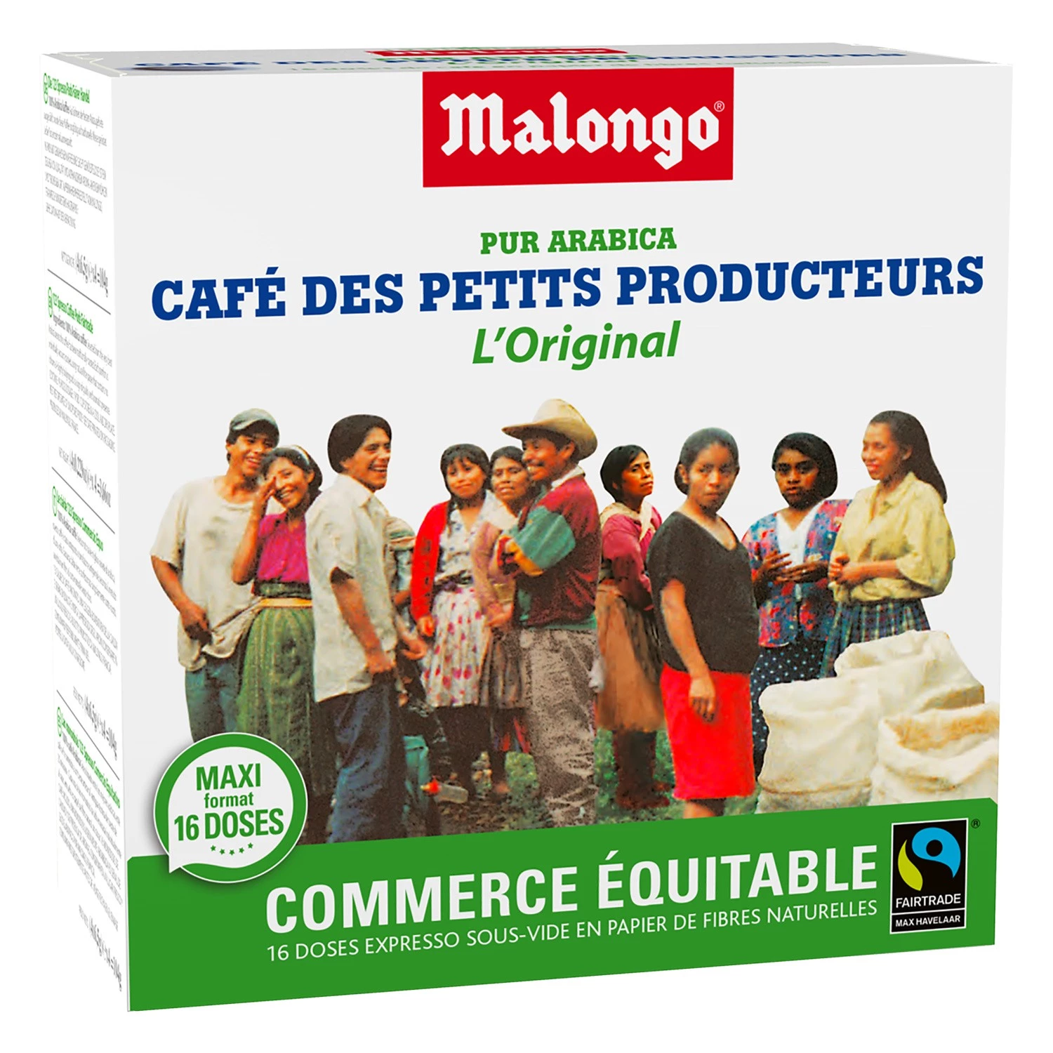 Pure Arabica-koffie, de originele x16 peulen 104g - MALONGO