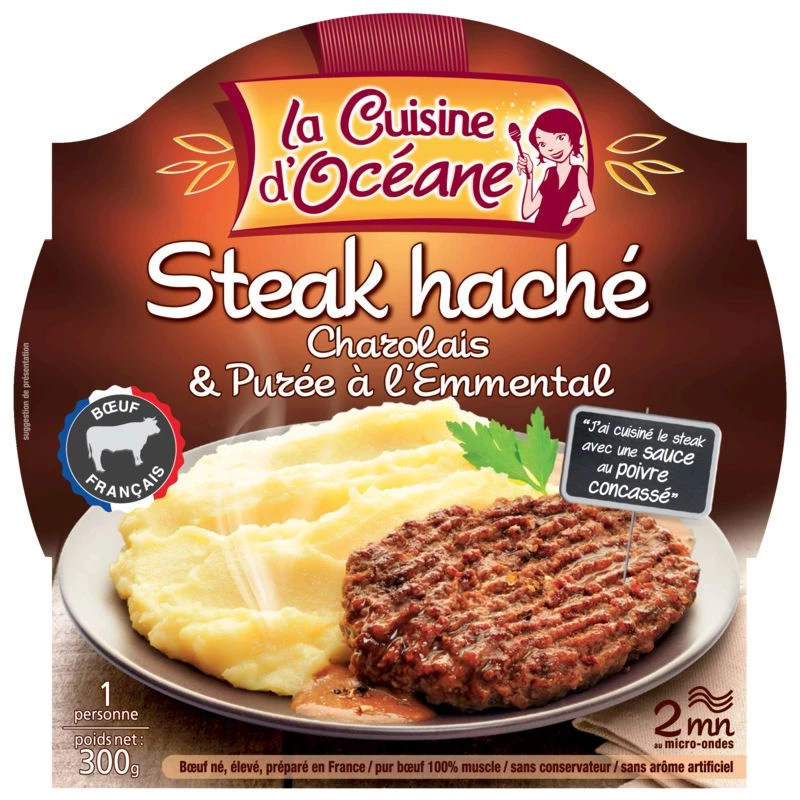 Steak Haché et Purée, 300g - A CUISINE D'OCÉANE