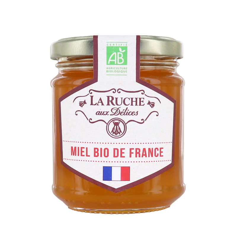 Frasco de vidro de mel orgânico francês 2