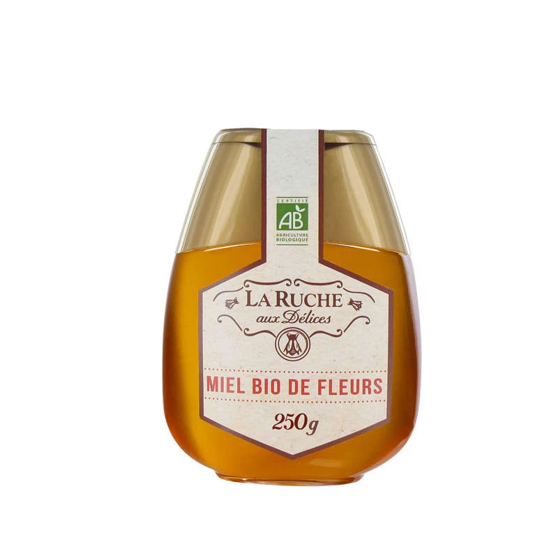 Squeezer Organic Flower Honey 250g - LA RUCHE AUX DELICES