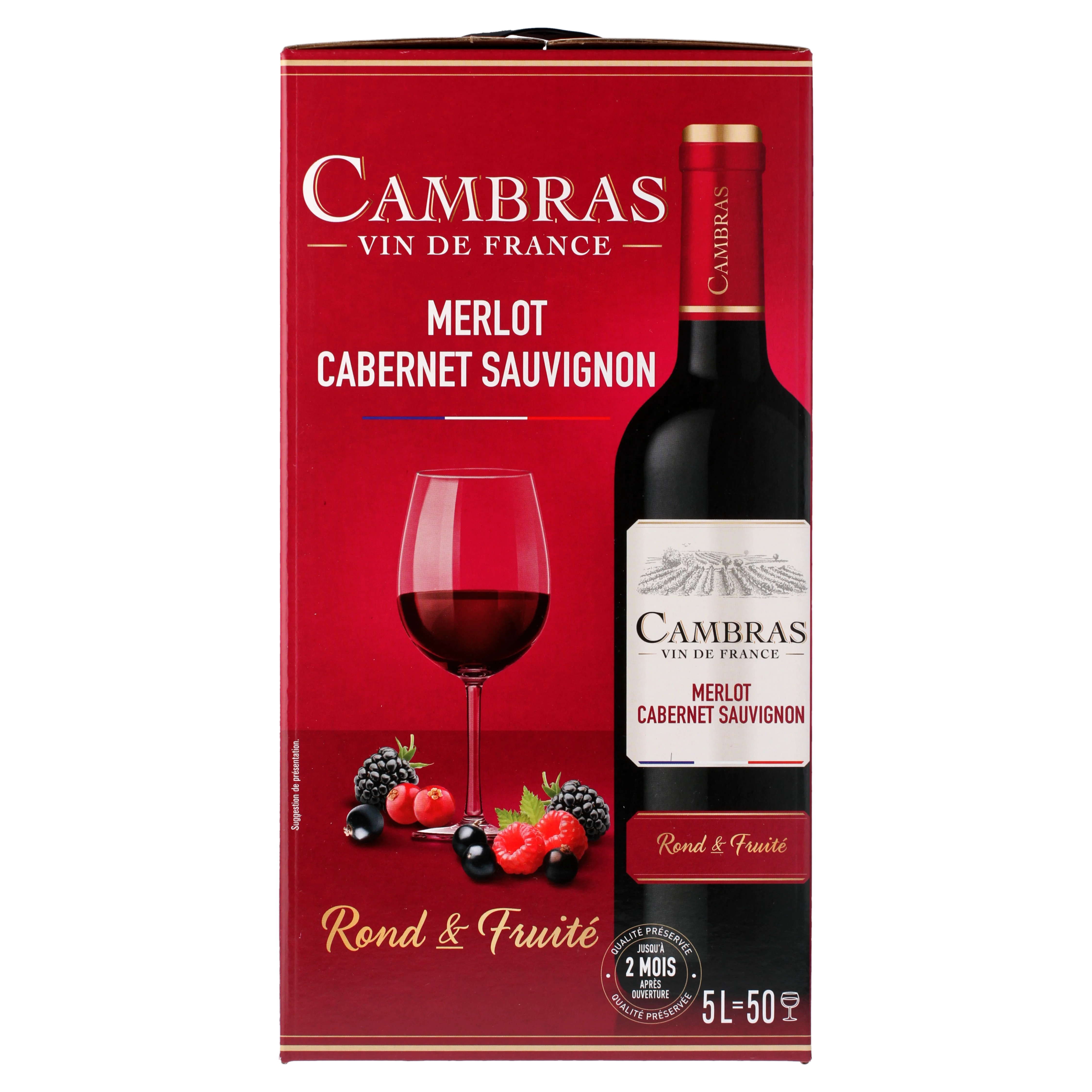 Vin Rouge fruité Cabernet Sauvignon, Fontaine 5l - CAMBRAS