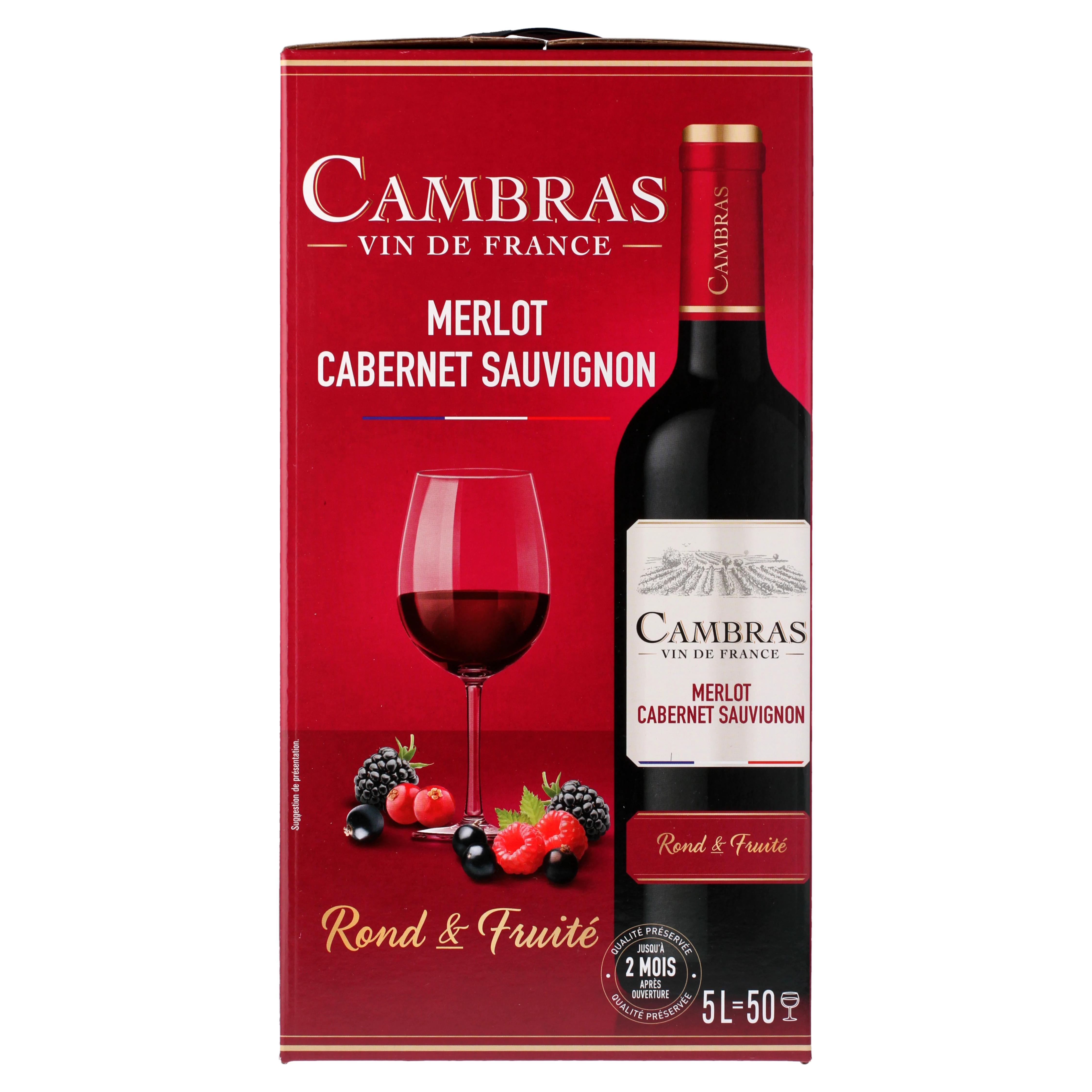 Fruity Red Wine Cabernet Sauvignon, Fontaine 5l - CAMBRAS