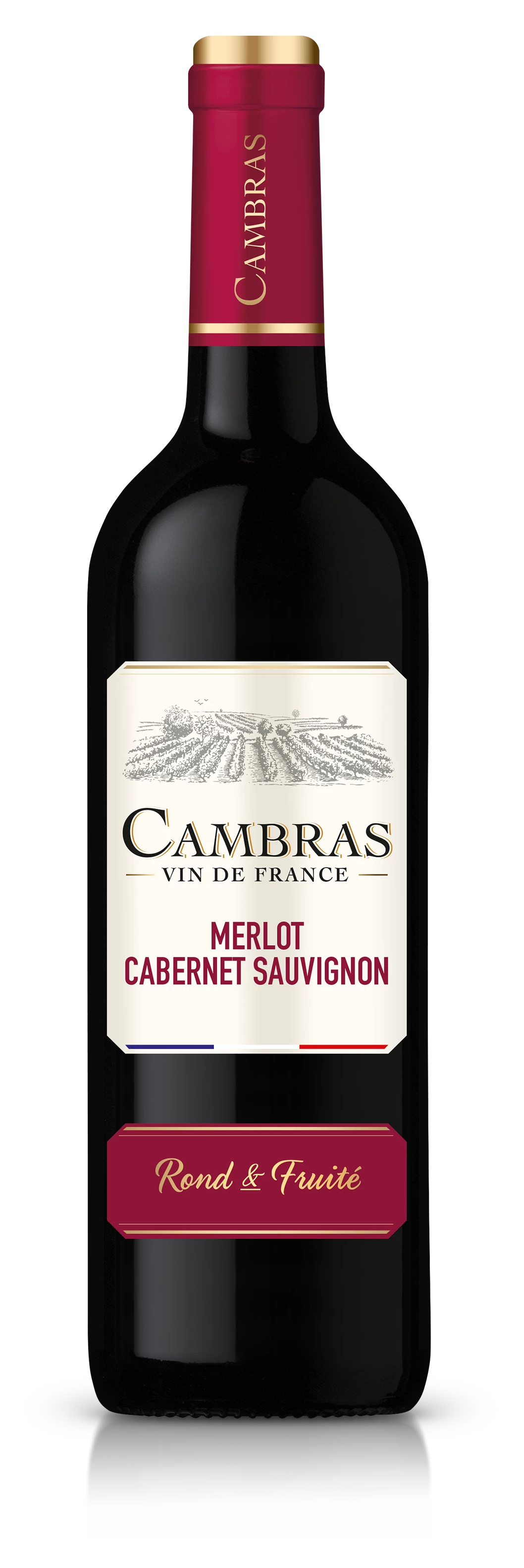 Red table wine Merlot, 75cl - CAMBRAS