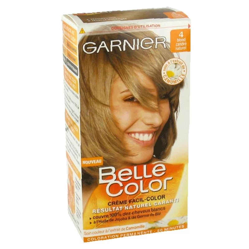 Permanent coloring 4 natural ash blonde GARNIER BELLE COLOR