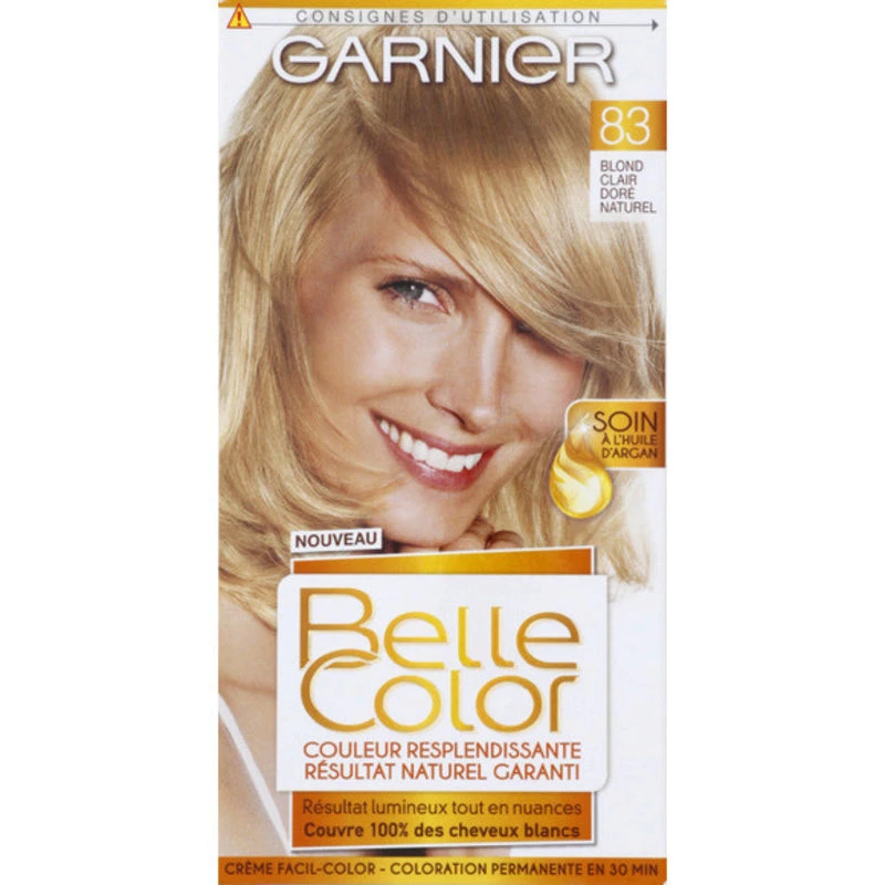 Перманентное окрашивание 83 натуральный светлый золотистый блондин GARNIER
