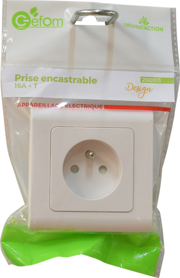 Prise 16a T Encastrable Design