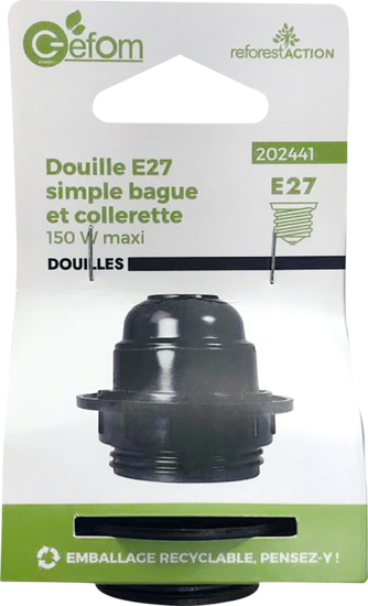 Douille E27 A Collerette Noire