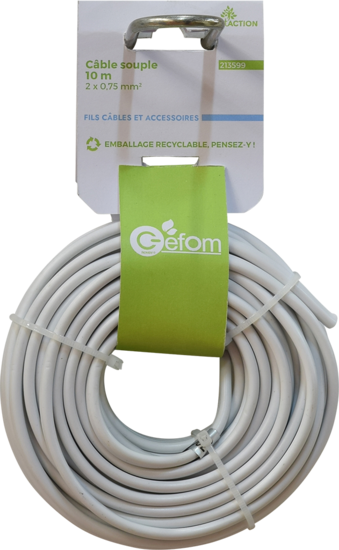 Cable Souple 2g0 75mm 10m Bla
