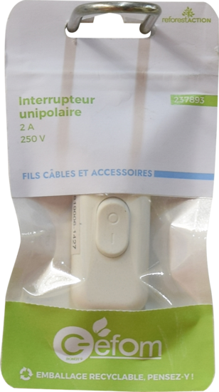 Interrupteur Unipolaire Blanc