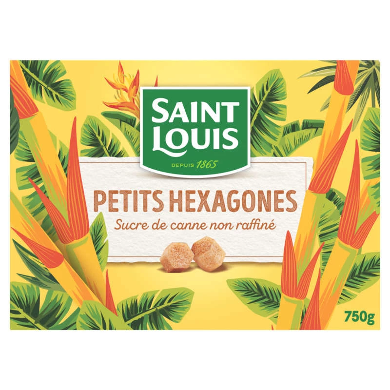 Sucre canne non raffiné petits hexagone 750g - SAINT LOUIS