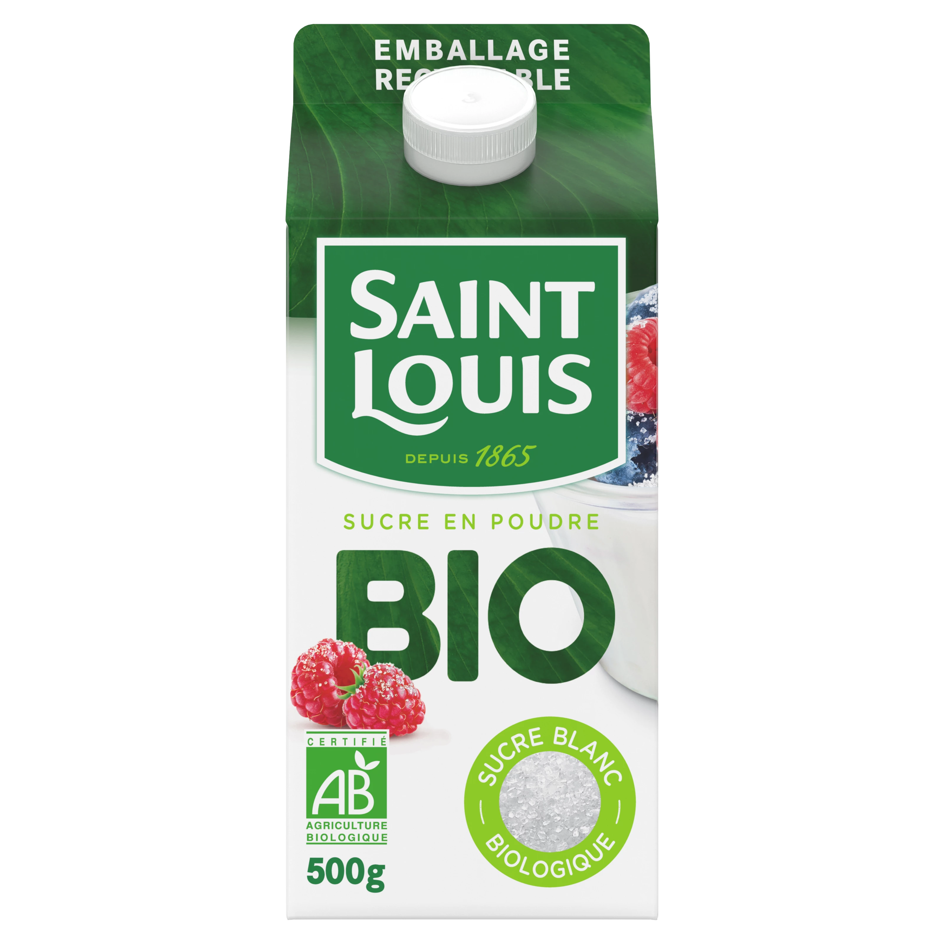 Biologische Witte Poedersuiker 500g - SAINT LOUIS