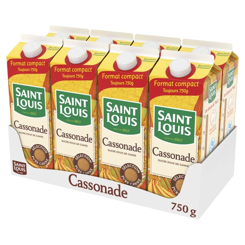 Cassonade sucre roux de canne 750g - SAINT LOUIS