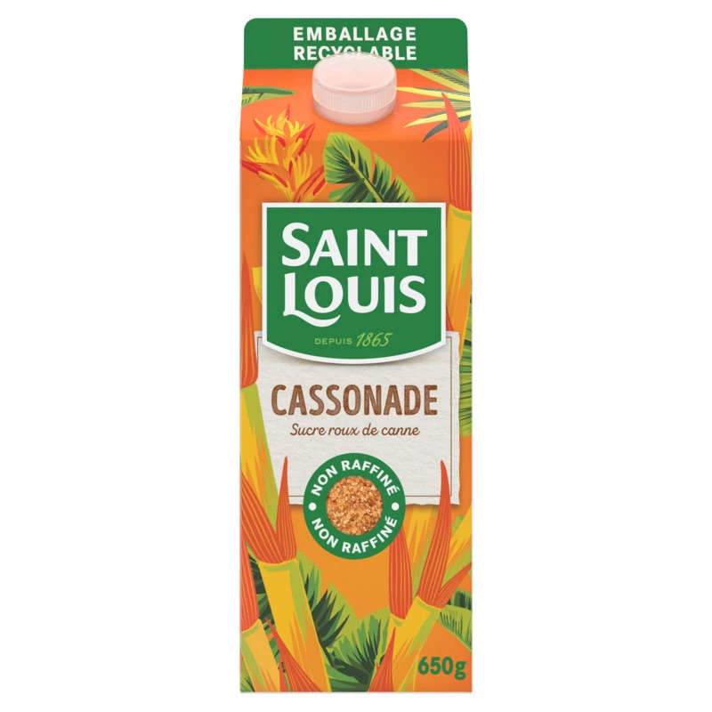 Cassonade sucre roux de canne non raffiné 650g - SAINT LOUIS