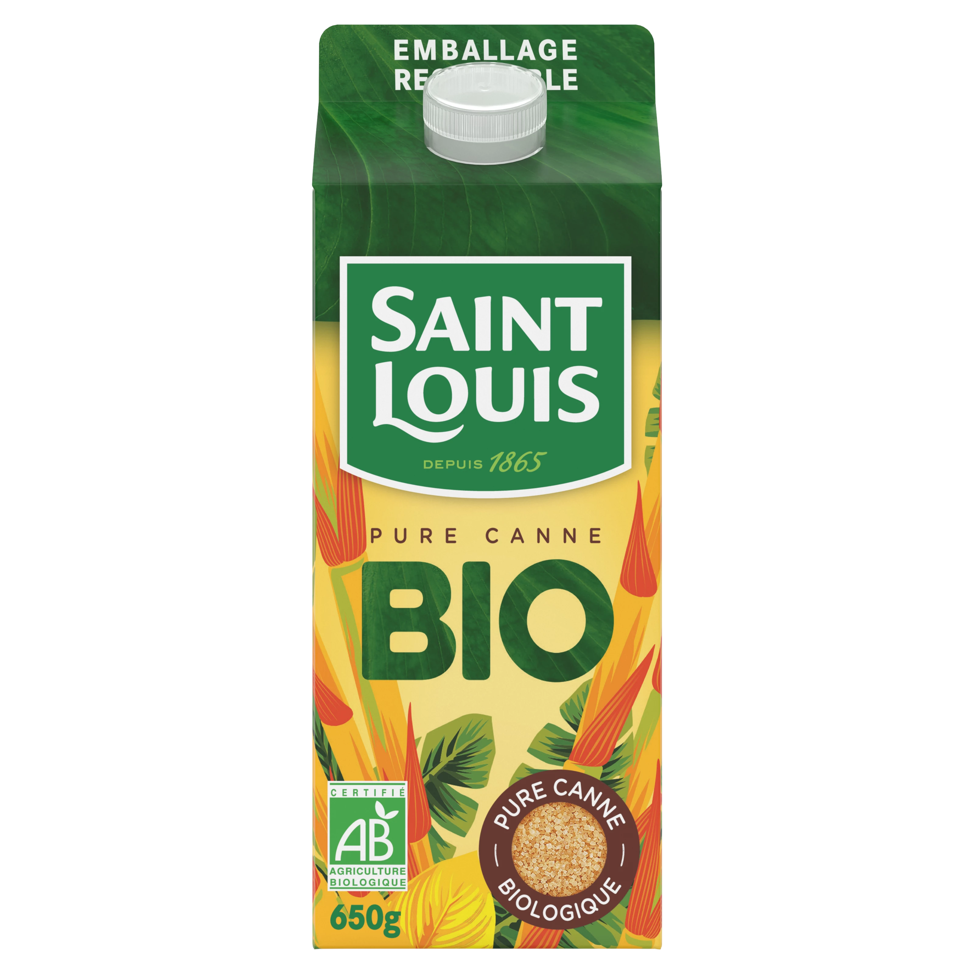 Sucre en Poudre Pure Canne Bio Pack 650g - SAINT LOUIS