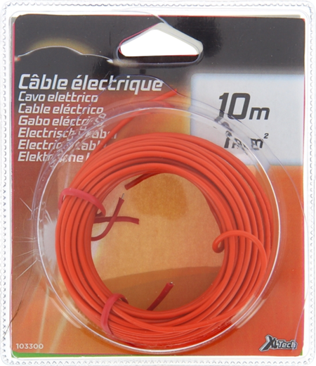 Xltech Cable Elec 1mm 10m Rg