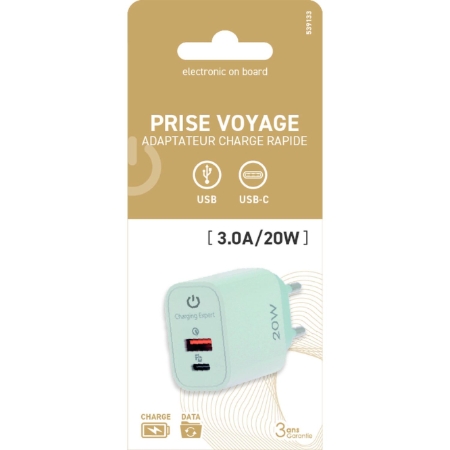 Eob Prise Voyage Usb Usb-c 20w