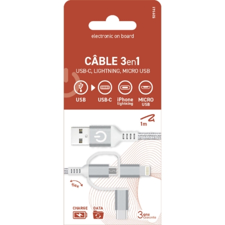 Eob Cable 3en1 Usb Apple Usb-c