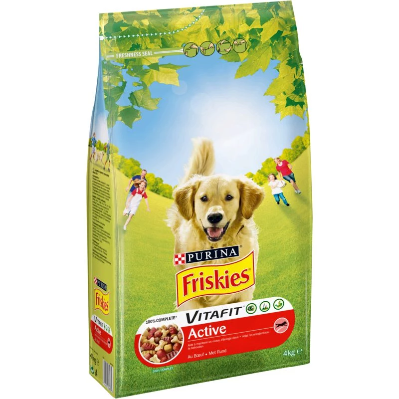 Alimento para perros Adult Active Friskies 4kg - PURINA