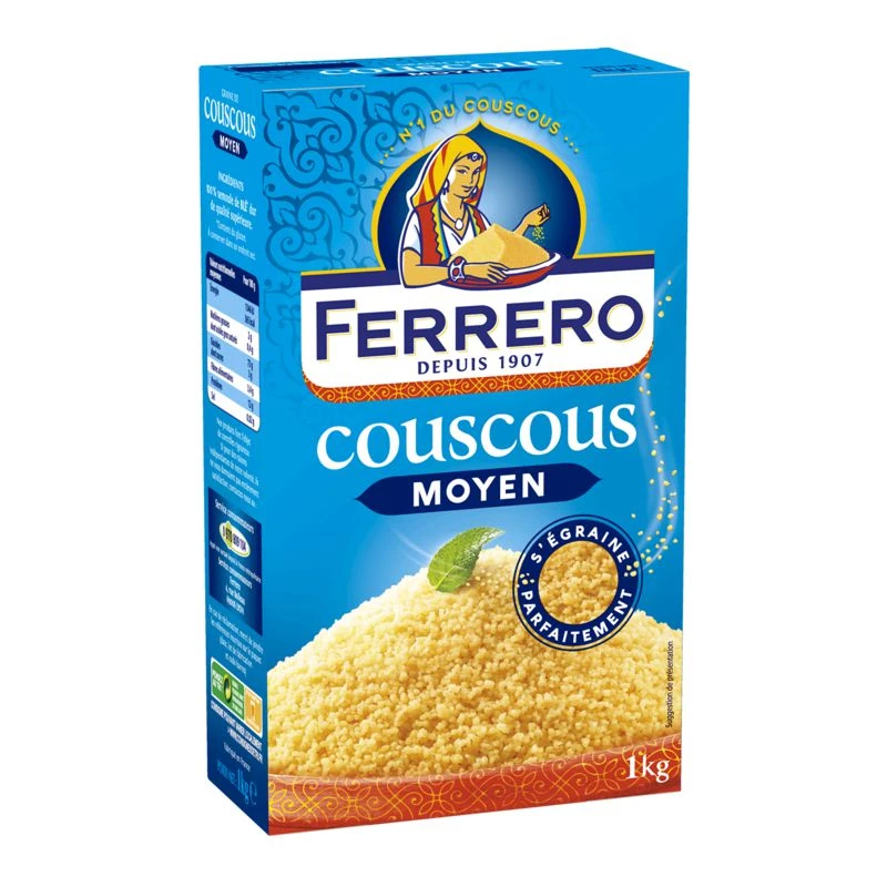 中号蒸粗麦粉，1kg - FERRERO