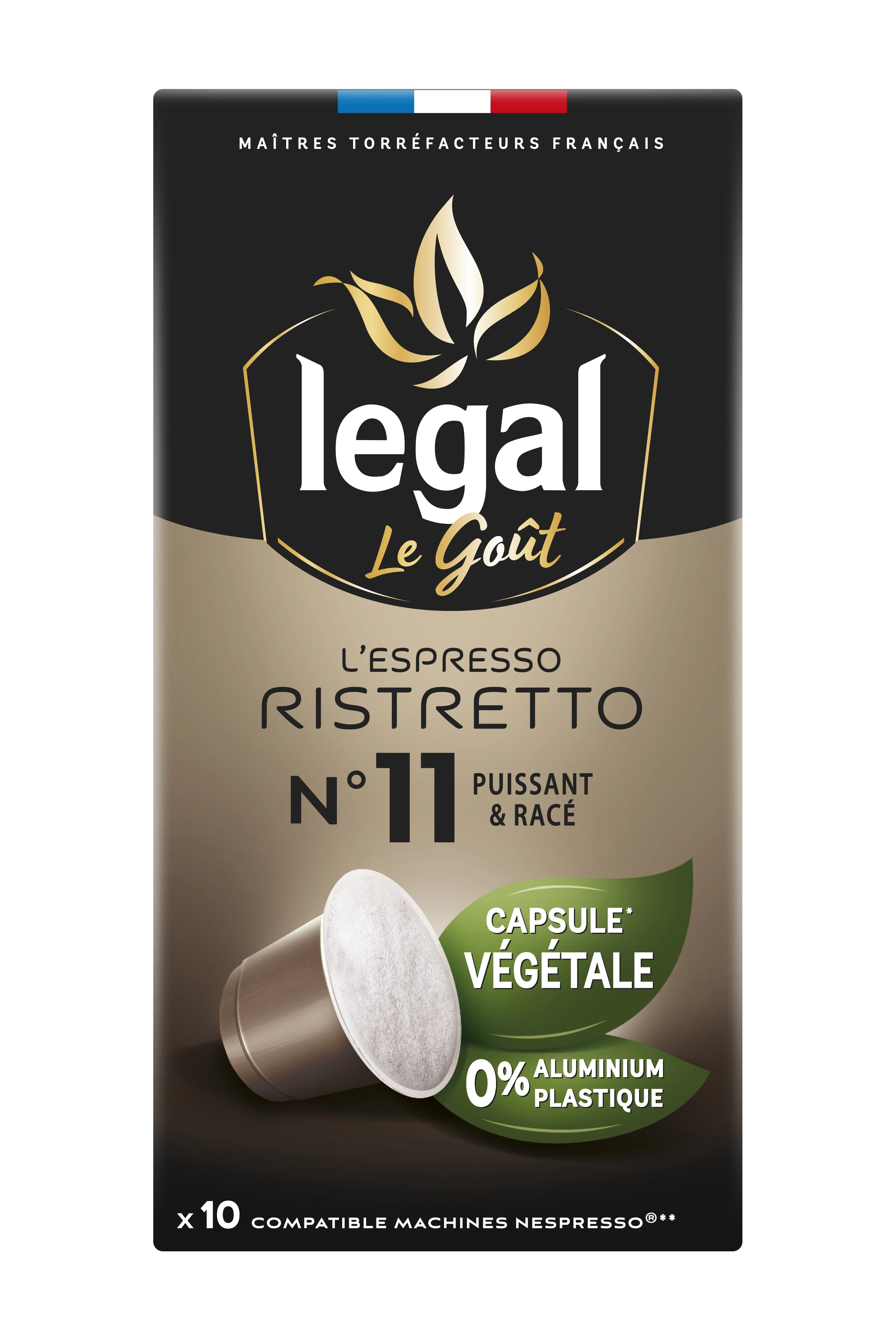 Капсулы Café Espresso Ristretto x10caps 50g - LEGAL