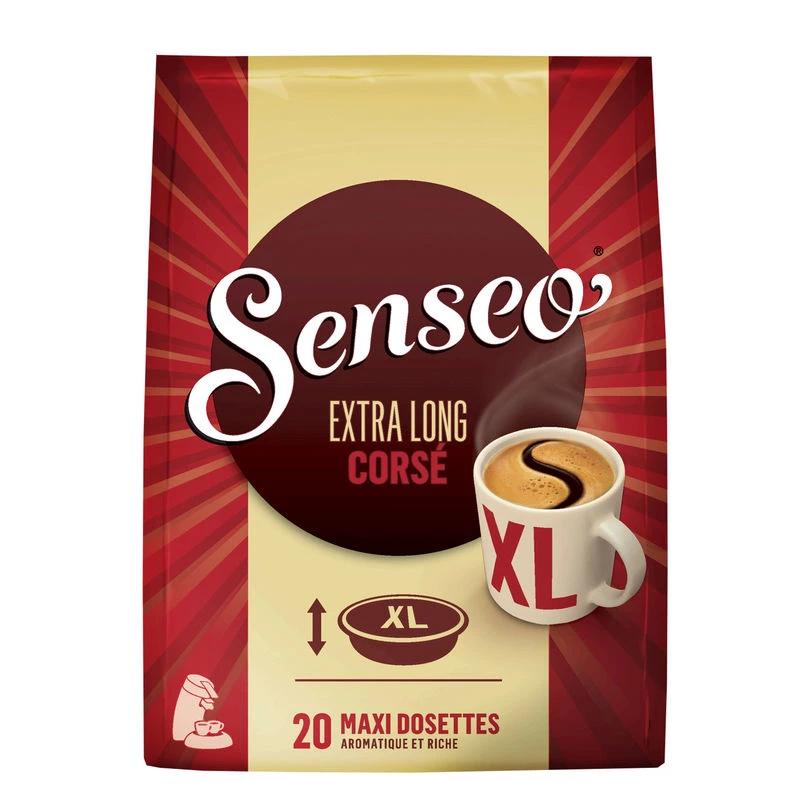 Café extra long corsé XL x20 dosettes 250g - SENSEO