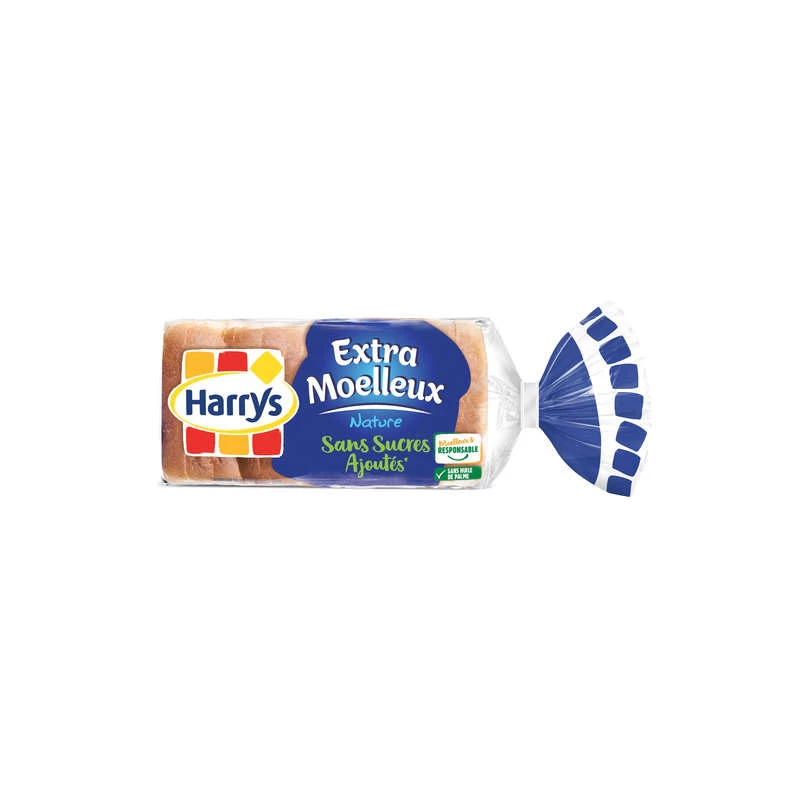 Pain de mie nature extra moelleux sans sucres ajoutés 280g - HARRY'S