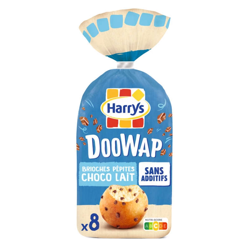 Doowap Brioche với Sôcôla Chips Sữa X8 330g - HARRYS