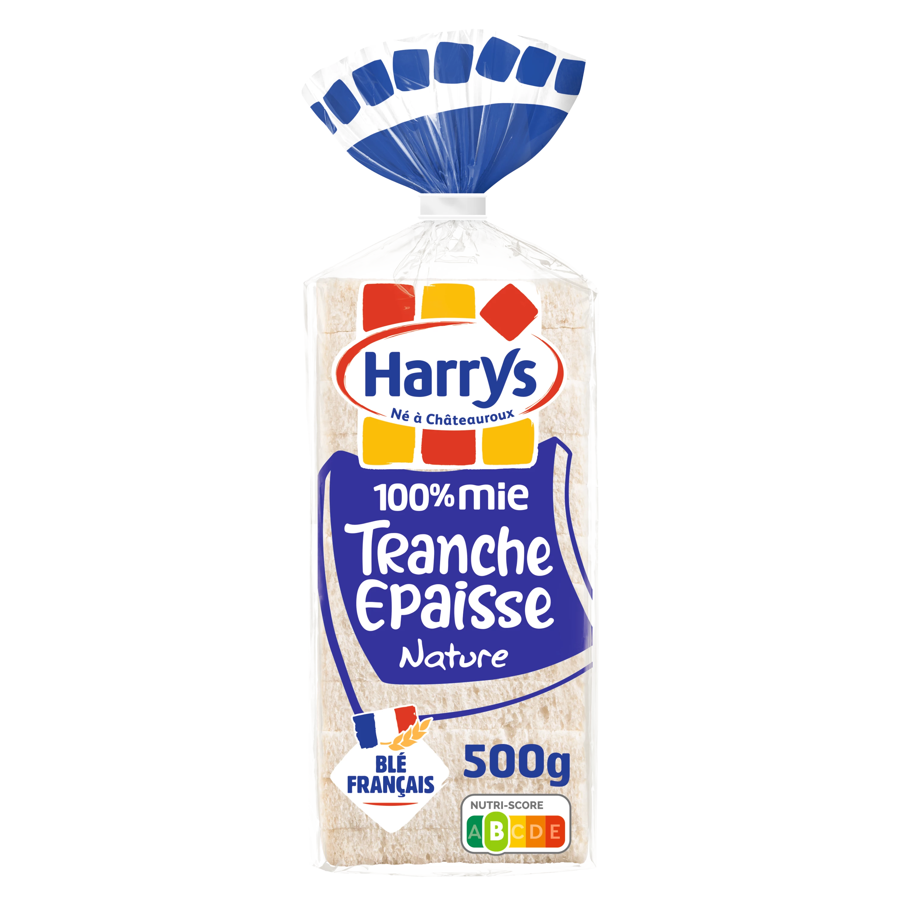 Pain de Mie Sans Croute Nature, Tranches Epaisses, 15t 500g - HARRY'S