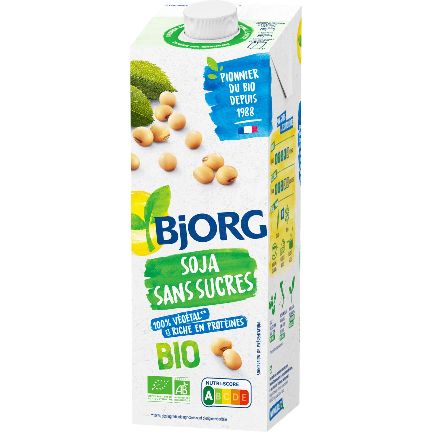 Boisson Végétale Soja Nature Bio Sans Sucres Ajoutés 1l - Bjorg