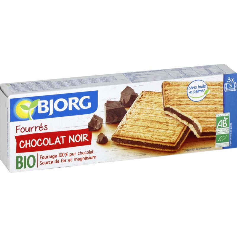 Gâteaux Fourrés au Chocolat Bio, 225g - BJORG