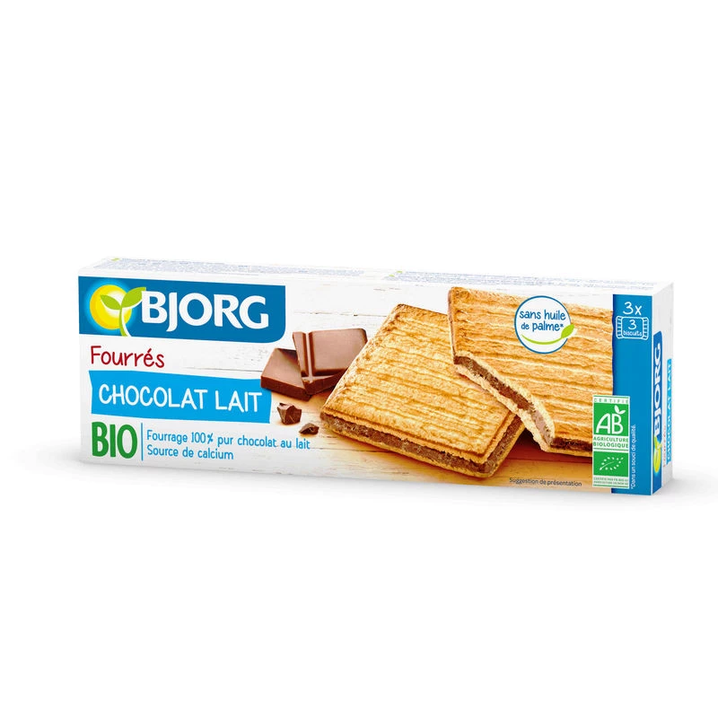 Biscotti biologici al cioccolato al latte 225g - BJORG