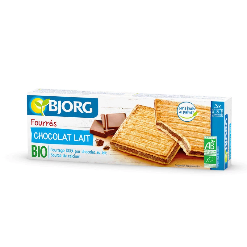 Galletas de chocolate con leche ecológicas 225g - BJORG