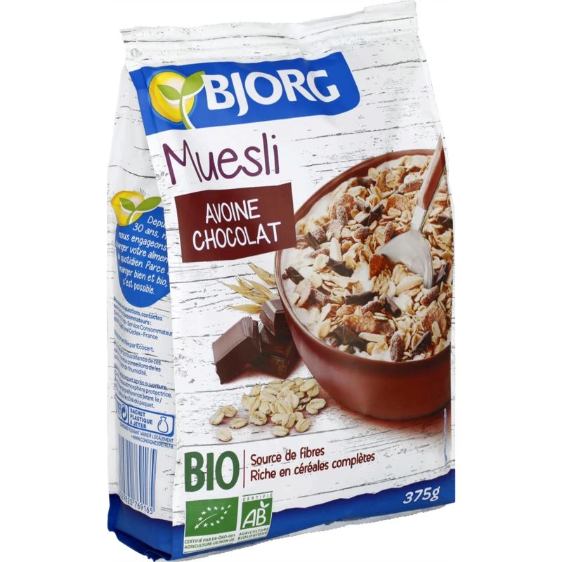 Organic chocolate oat muesli 375g - BJORG