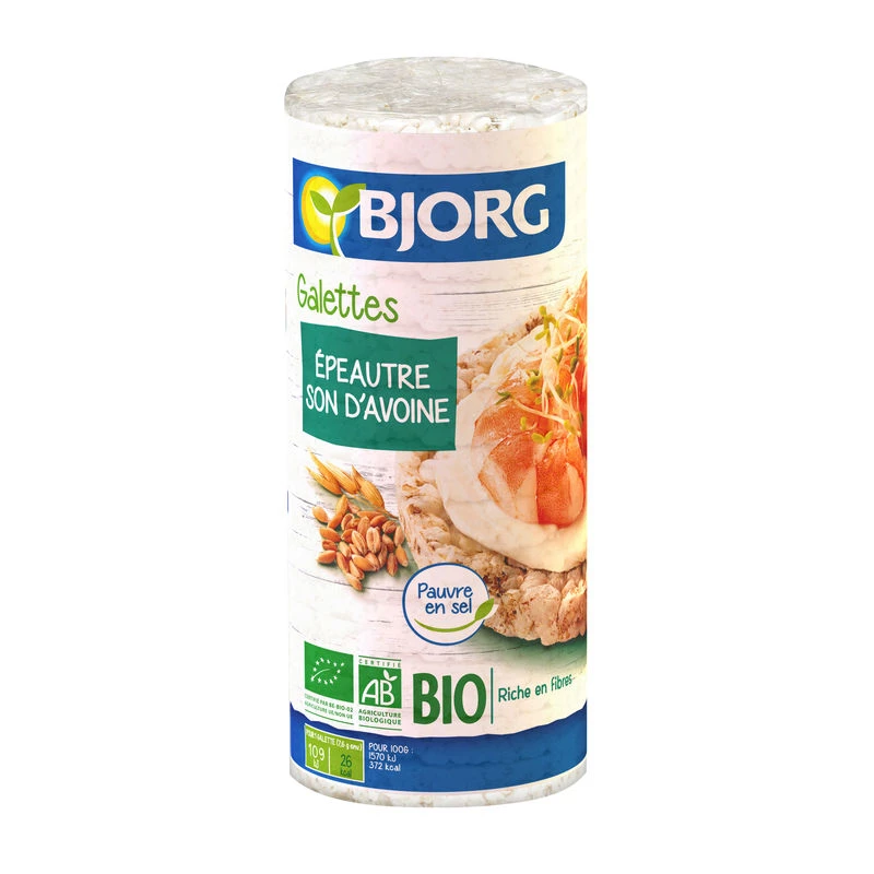 Frittelle di crusca d'avena e farro bio 130g - BJORG
