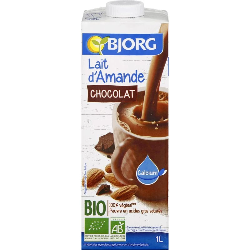 Leite de amêndoa com chocolate orgânico 1L - BJORG
