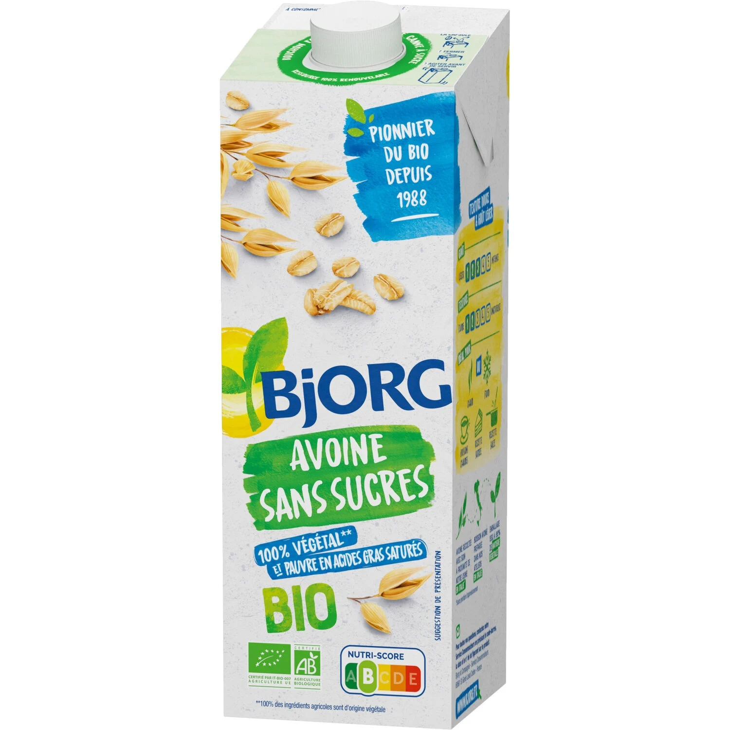 Organic Oat Vegetable Drink, 1L - BJORG