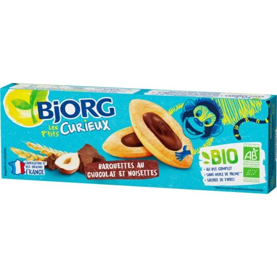 Biscuits Parquettes De Chocolat & Noisettes Bio 120g - Bjorg