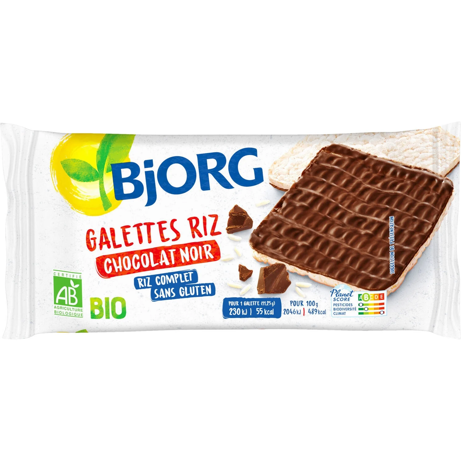 Organic Dark Chocolate Rice Cake 90g - Bjorg